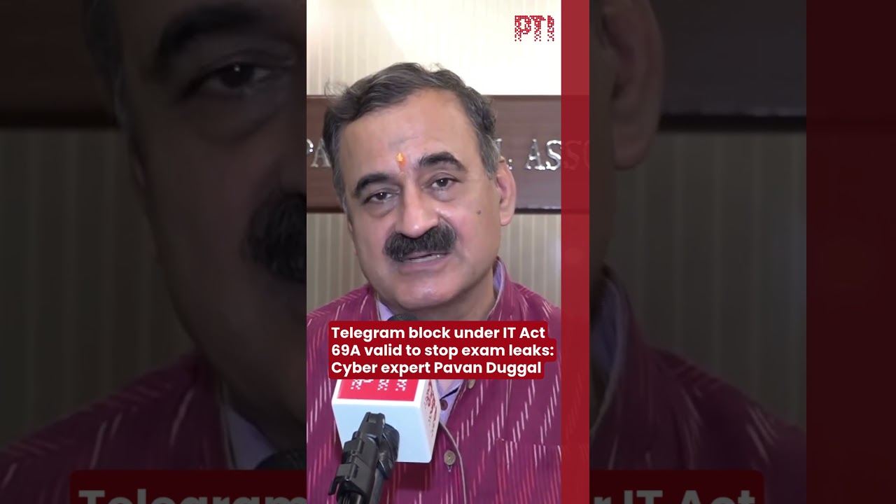 Telegram block under IT Act 69A valid to stop exam leaks: Cyber expert Pavan Duggal