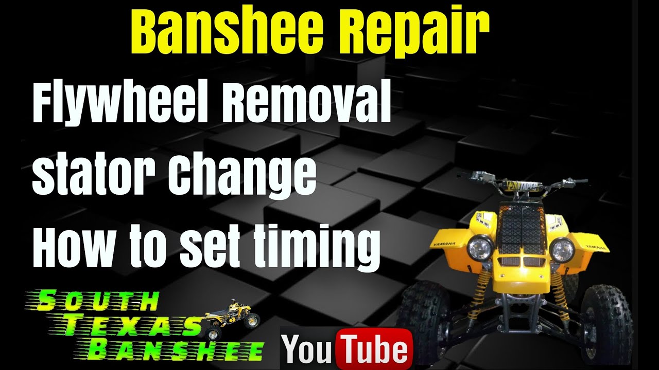 Banshee stator change, timing adjustment and flywheel removal (Table of contents in description)