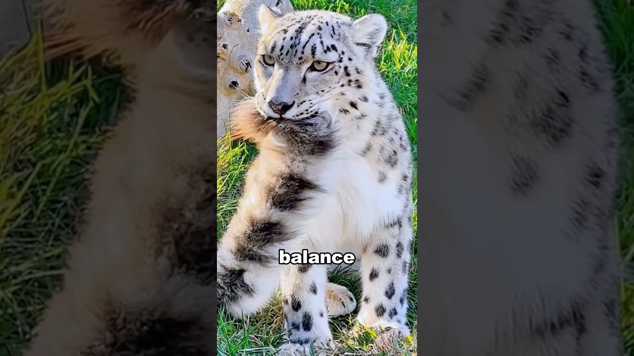 Do you want to touch the snow leopard’s tail? #foryou #funny #animals #cute #shorts