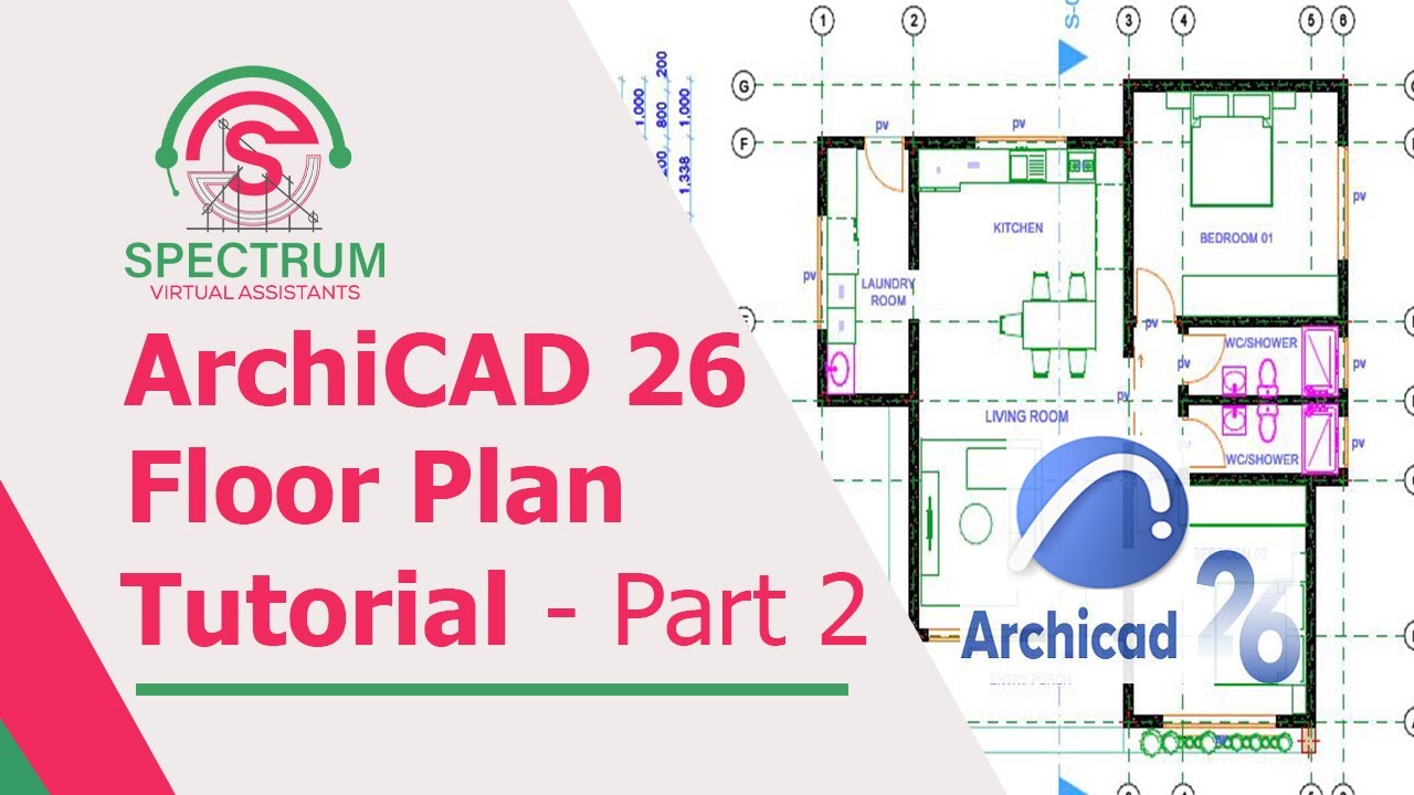 ArchiCAD 26 - How To Draw A Floor Plan In ArchiCAD 25 Tutorial For Beginners [Part 02]