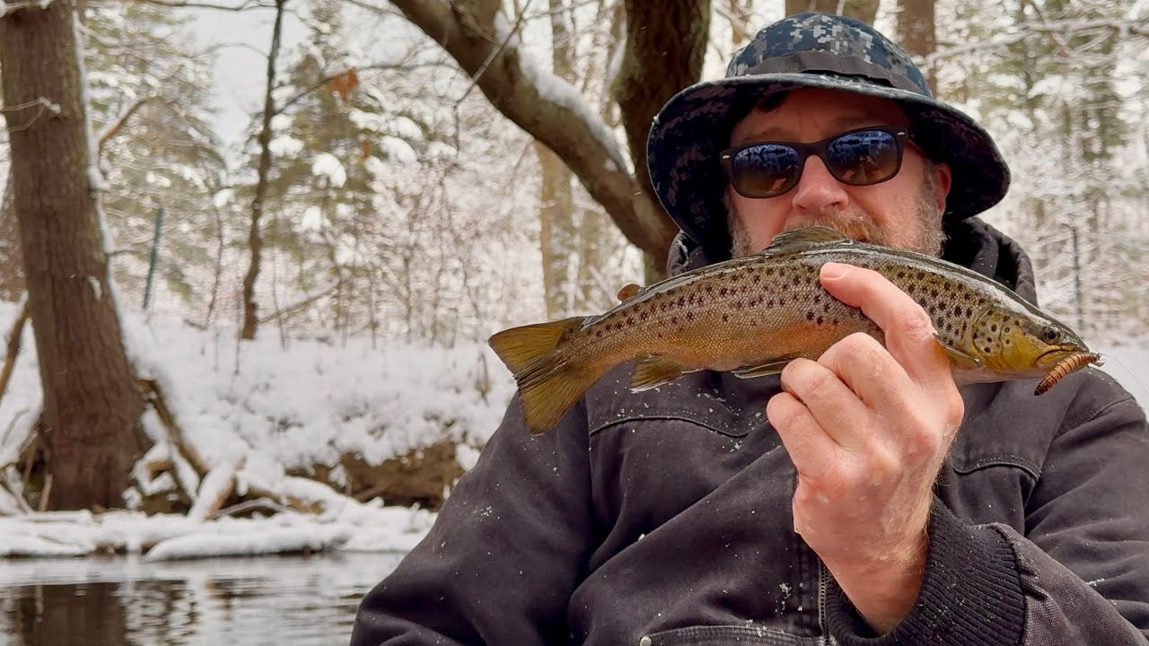 SWIFT RIVER BELCHTOWN MA WINTER KAYAK FISHING 1/19/2026 VIDEO #1 JEQ1966