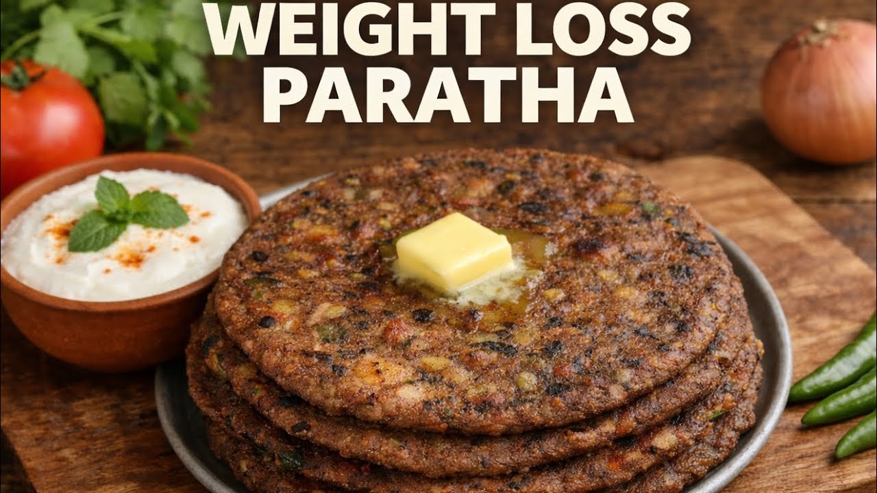 Healthy Weight Loss Paratha | High Protein Recipe | No Maida No Oil | 10 Min Healthy Breakfast🏋️‍♀️