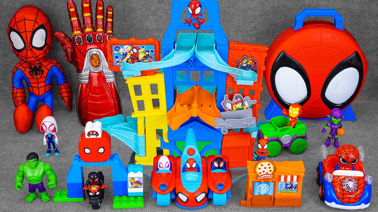 Marvel Spiderman Unboxing Review| Spidey Friends City Track Set | LEGO Spin's Motorcycle 10424 |ASMR