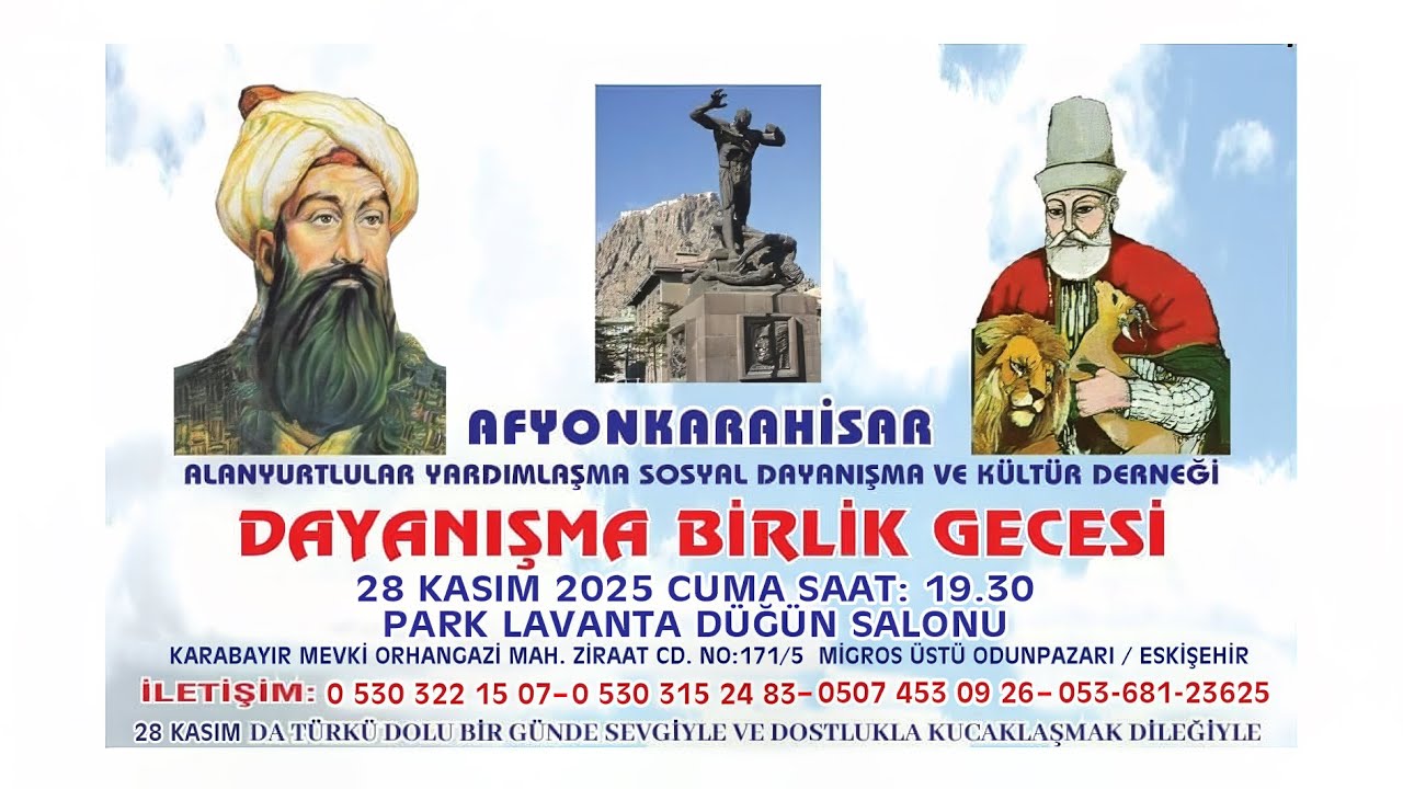 Afyonkarahisar Alanyurtlular Yardımlaşma Derneğinin Eskişehirde  Düzenlediği Birlik Gecesi