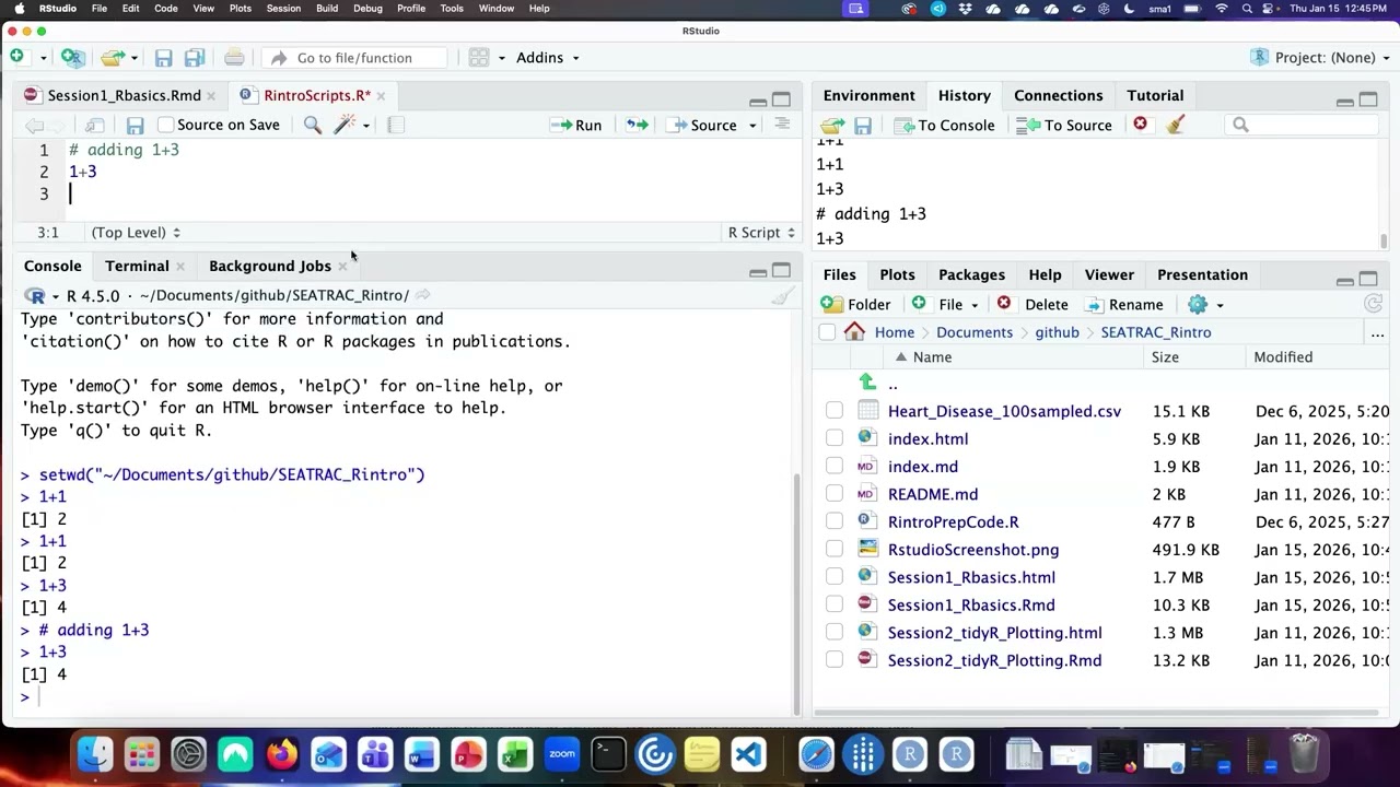 SEATRAC 2026 - Introduction to R Workshop 1: R Basics
