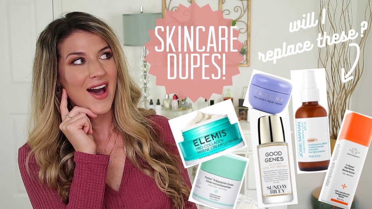 SKINCARE DUPES! | ELEMIS MARINE CREAM, SUNDAY RILEY GOOD GENES, DRUNK ELEPHANT PROTINI, ETC