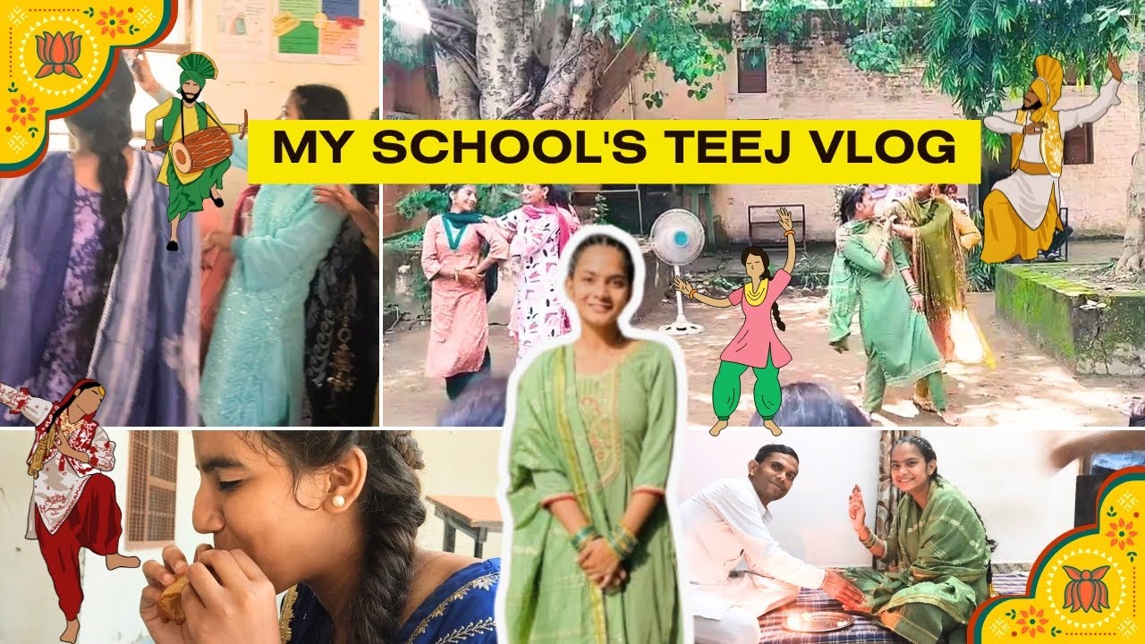 My School's Teej Vlog 🫶❤️ Last Year Teej ✨ ( Pun / Hindi ) 😘 Dance , Rakhi , Food 😆🎀 #vlogs #explore