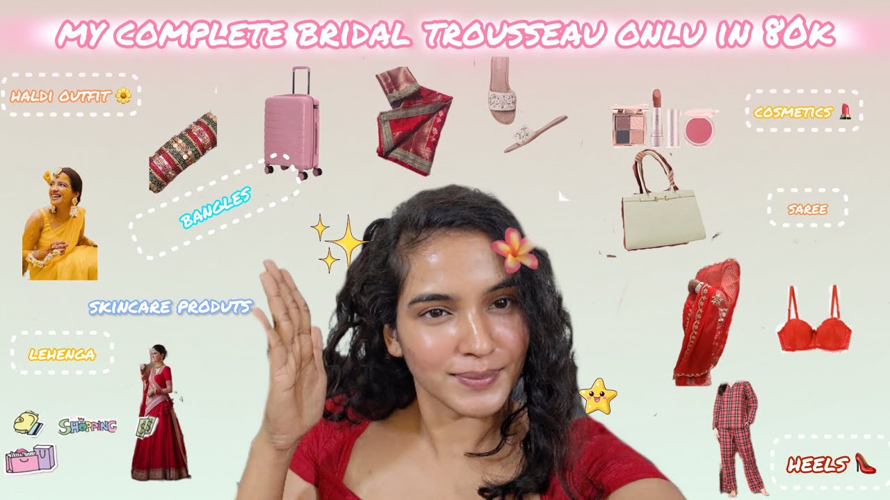 My complete bridal shopping only in 80k || bridal trousseau in 80k || middle class bride shopping 