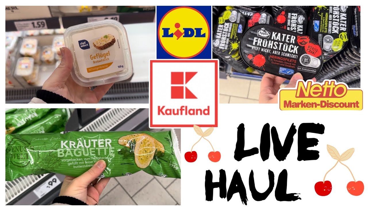 FOOD LIVE HAUL 🛍 // LIDL, NETTO & Kaufland ❄️ // alinaBerry