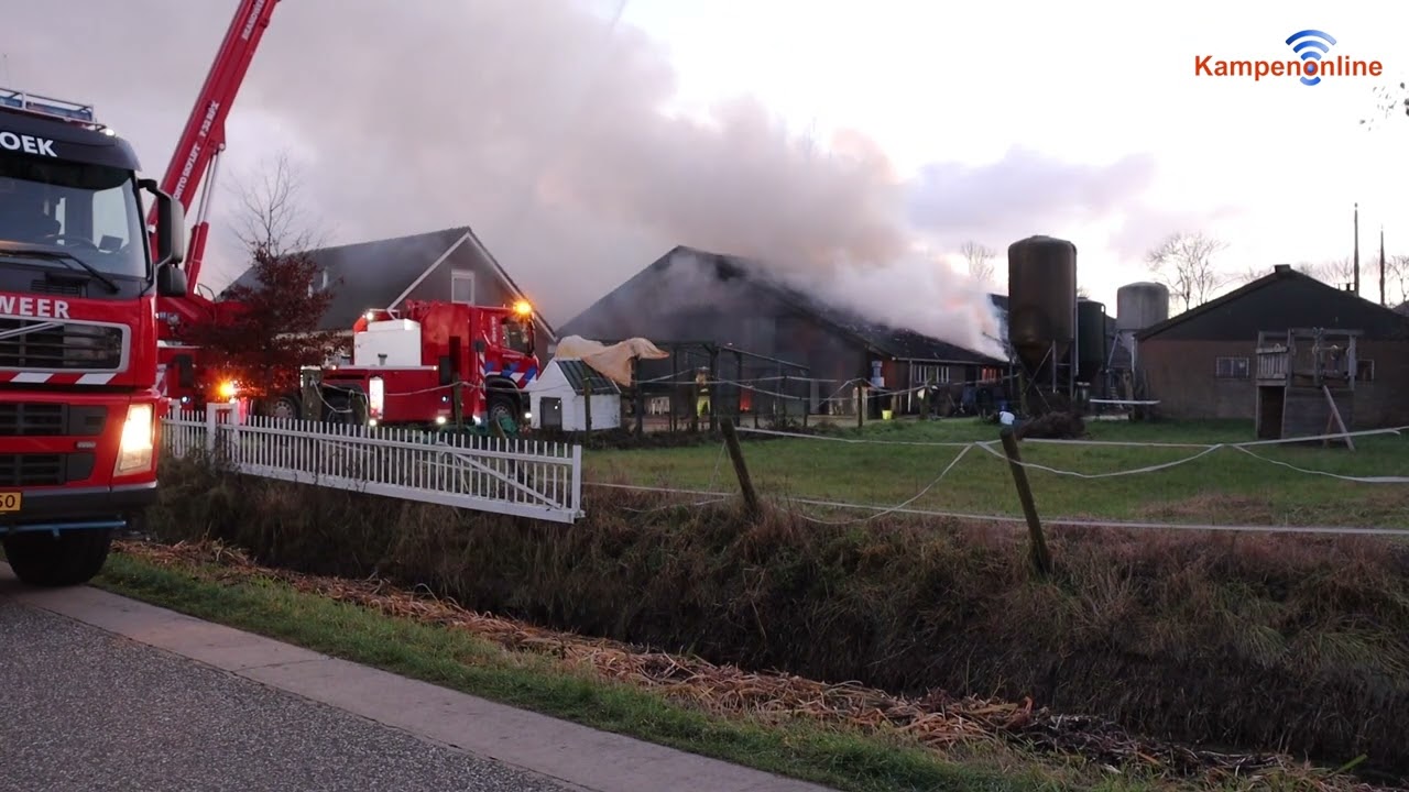 Grote brand in Zalk 26-12-2022