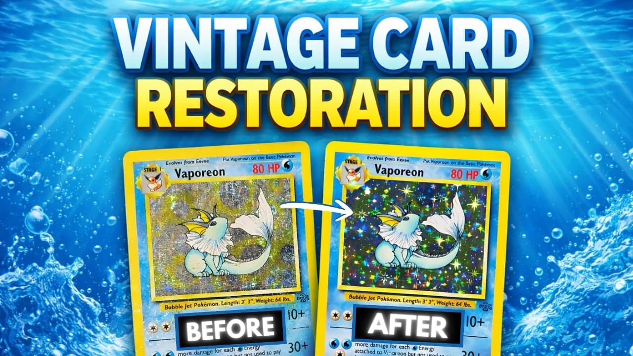 Satisfying Card Restoration - Vintage Vaporeon