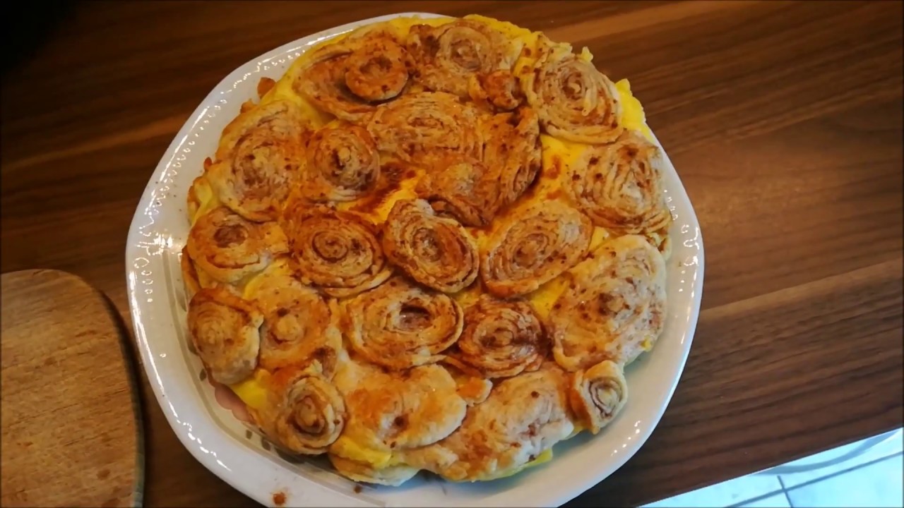 Zimtschnecken-Pudding- Kuchen aus der Heißluftfriteuse