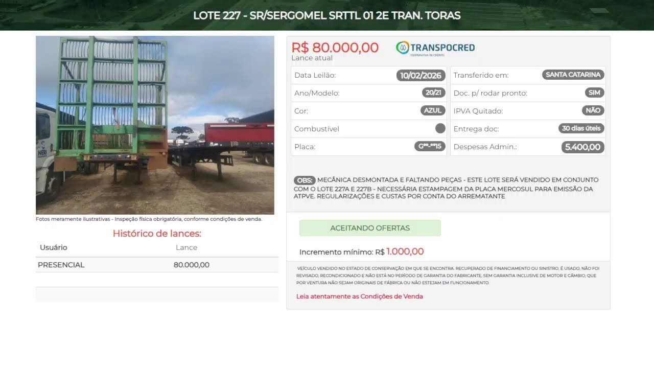 Leil&atilde;o 10/02/26 - 10h - Bancos e Financeiras