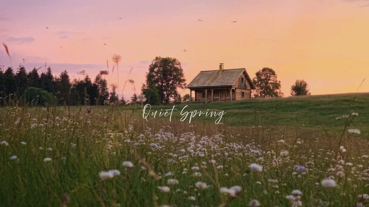 Quiet spring vibes 🌿 soft acoustic guitar & piano playlist for work & reading