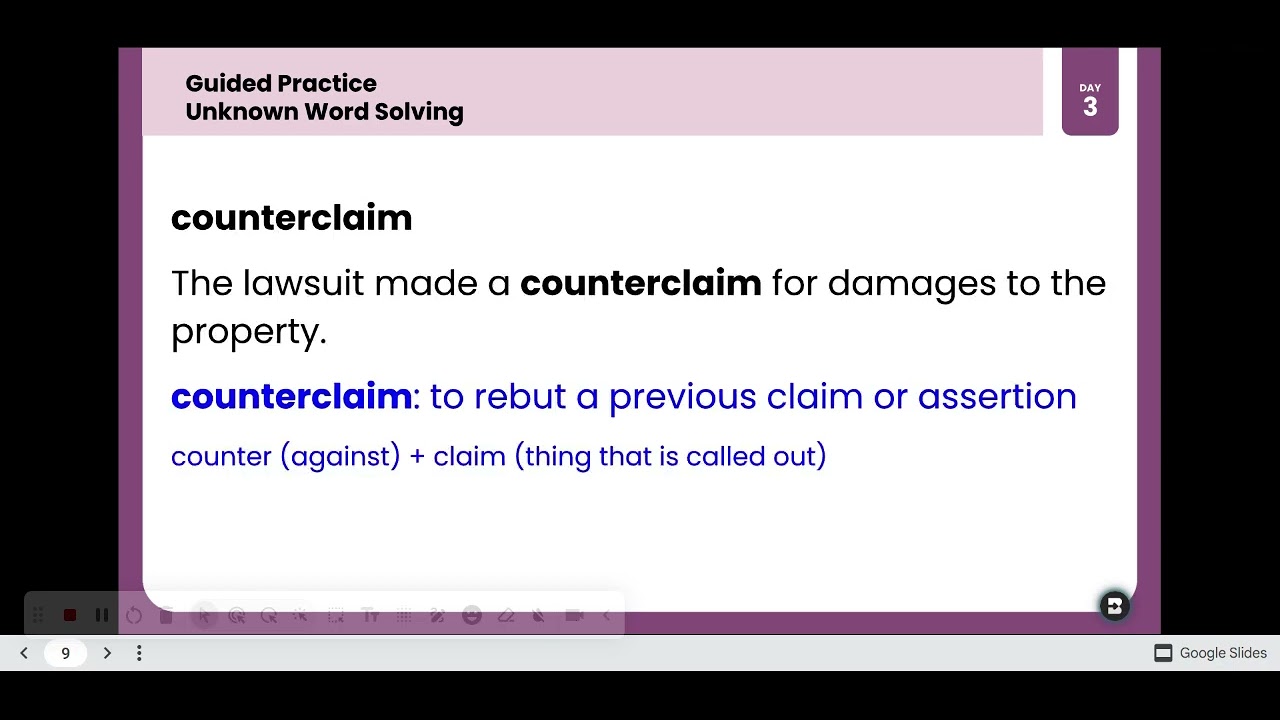 1.3.5: contra-, counter- Day 3 - Google Slides - Screencastify - January 8, 2026 5:38 AM