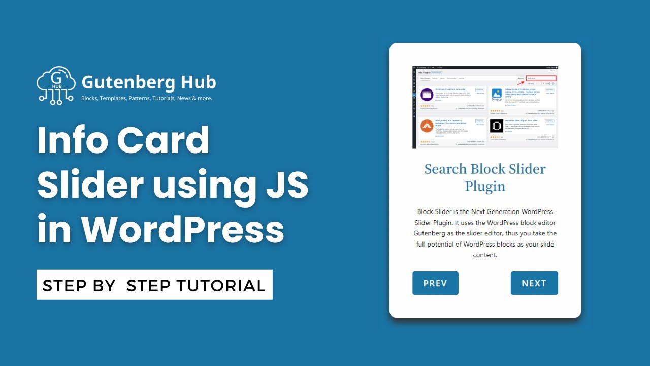 How to Create Info Card Slider in WordPress Using JS | WordPress Tips and Tricks