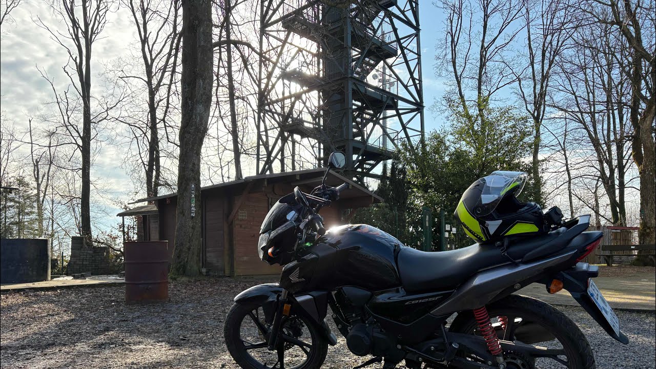 Honda CB125F Tour 8.2.2025/Leverkusen👉Marienheide/Gummersbach Unnenbergturm#hondacb125f #motovlog