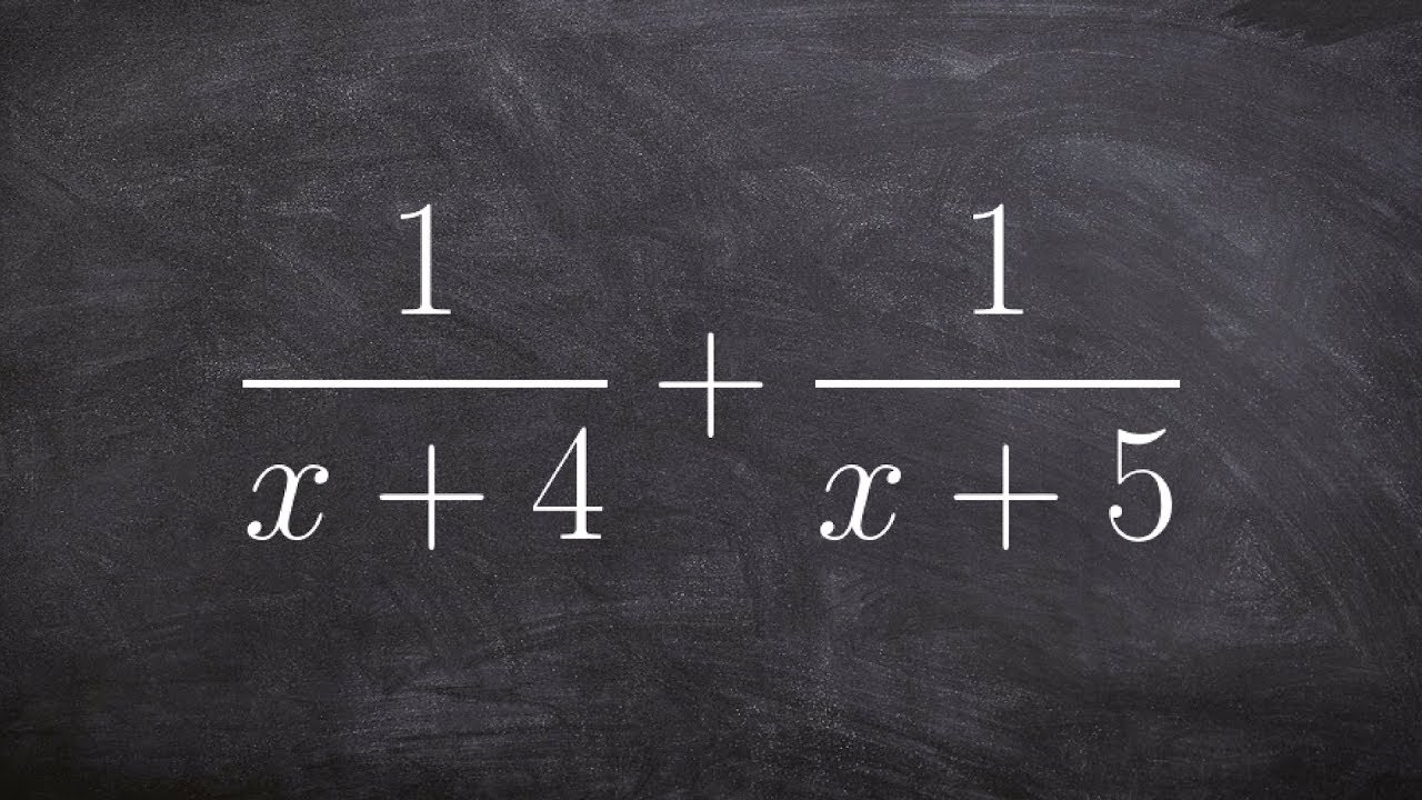 Adding two basic rational expressions by determining the LCM