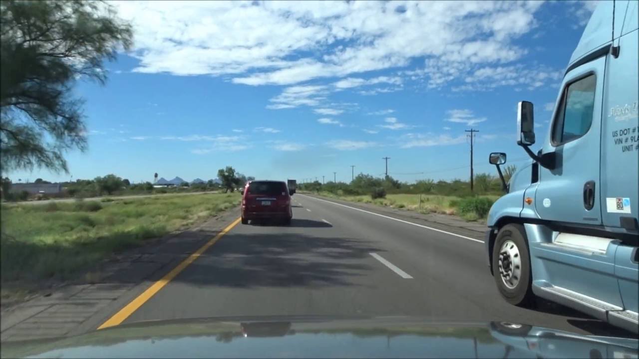 Driving through Tucson, AZ on I-10 West