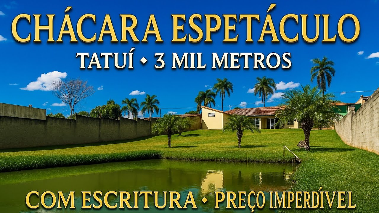Indisponível CHÁCARA TATUI  480.000#rodrigorosatatui 