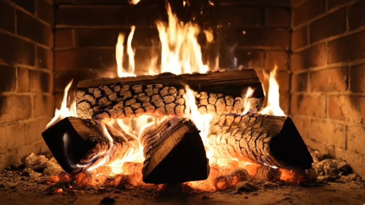 Fireplace Crackling Sounds + Soft Piano Music | Cozy Winter Night Ambience
