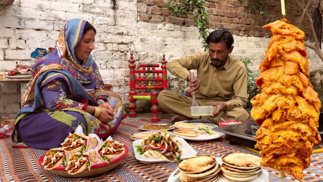 Traditional Village Living | Village Iftar Routine Chicken Shawarma | Ramdan Iftar | Village Sham