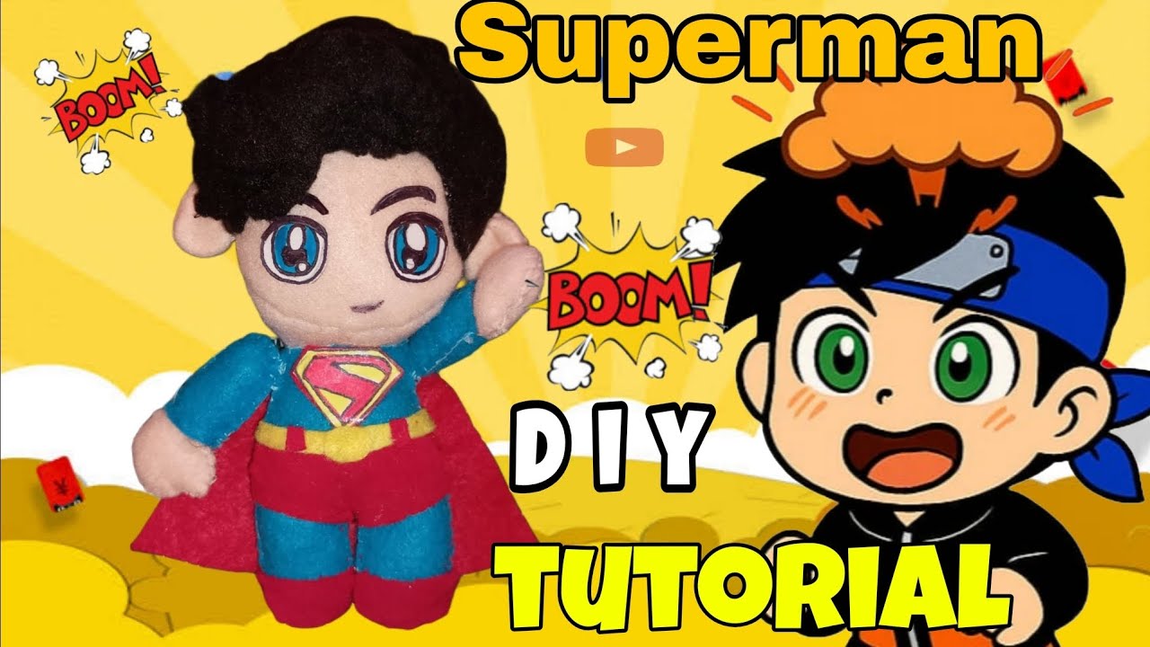 #DIY #comohacer  Superman  #Tutorial de #Peluche Paso a Paso