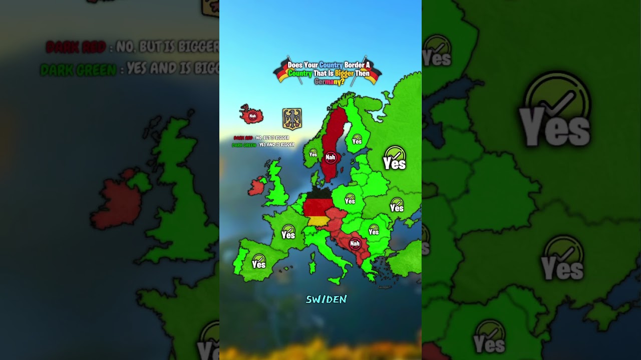 Does your country border a country that is bigger than Germany? | #geography #mapping #germany