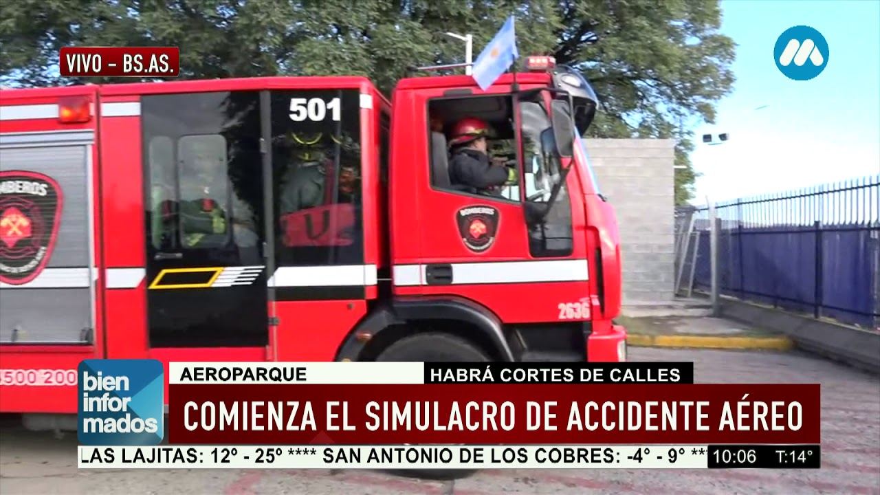 AEROPARQUE: SIMULACRO DE ACCIDENTE AÉREO