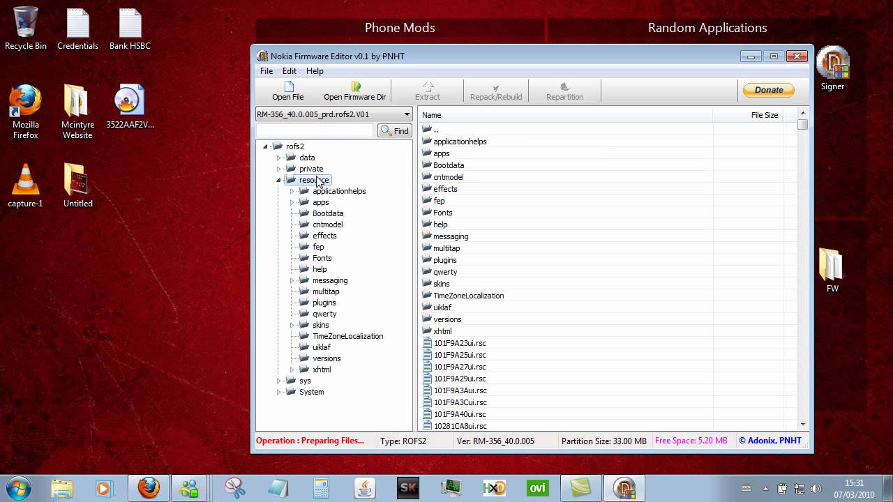 Nokia Firmware Editor Feature Tour