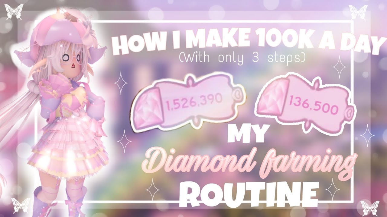 My ✨ Diamond farming✨ routine in royale high | 100k diamonds in a day!? | Roblox | iiAmmxra