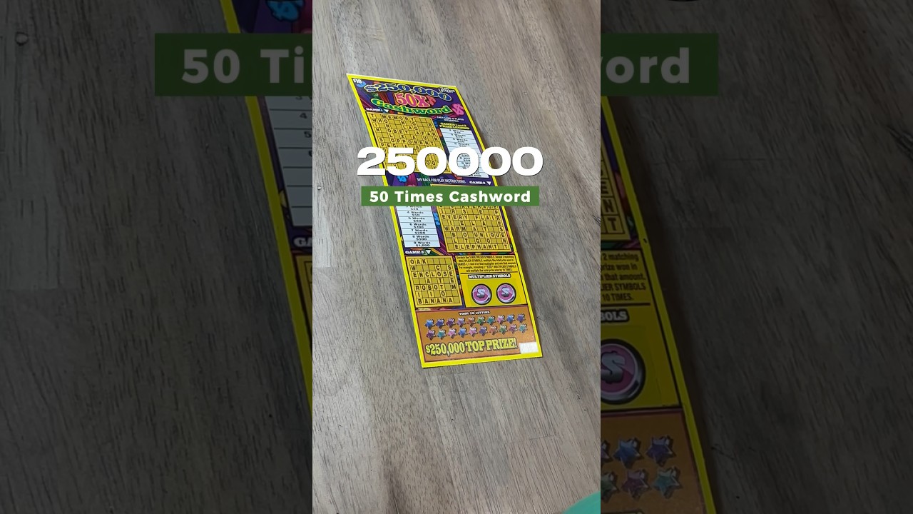 $250,000 50X Cashword - Scratch Off #lottery #scratchofftickets #shorts #ytshort #gambling