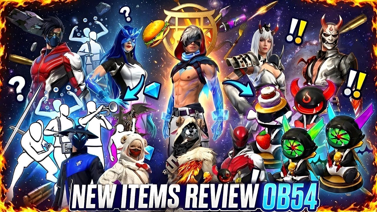 OB54 Update New Collection Review 🤯🥳 l Free Fire New Event l Ff New Event l OB54 Update Bundles