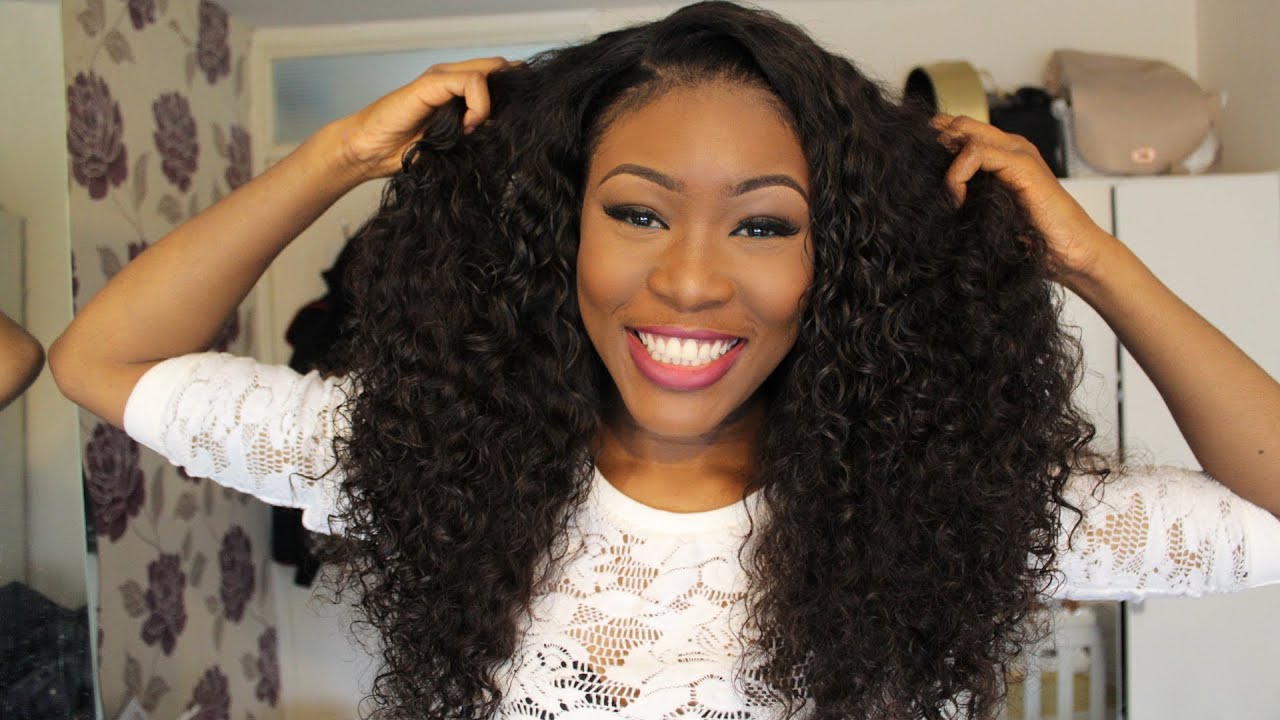 My Curly Hair Routine ft. Mercy's hair extensions (Mongolian loose curly virgin hair)