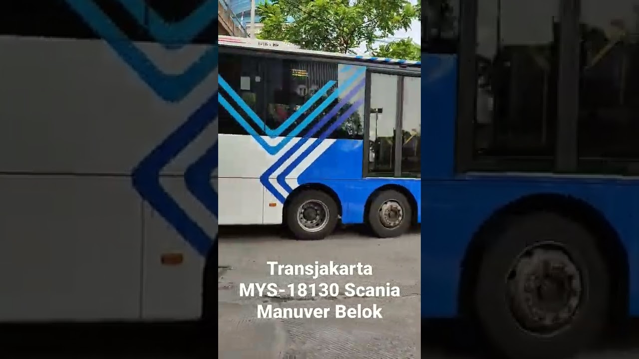 Transjakarta MYS-18130 Scania Manuver Belok #bus #bis #manuver #turning #scania #belok #scaniabus