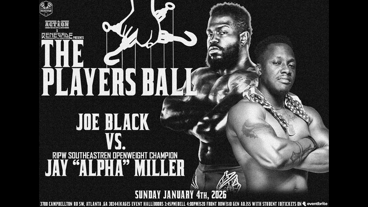 RIPW & ACTION Players Ball - Southeast Openweight Championship Match: Joe Black VS Jay Miller (C)