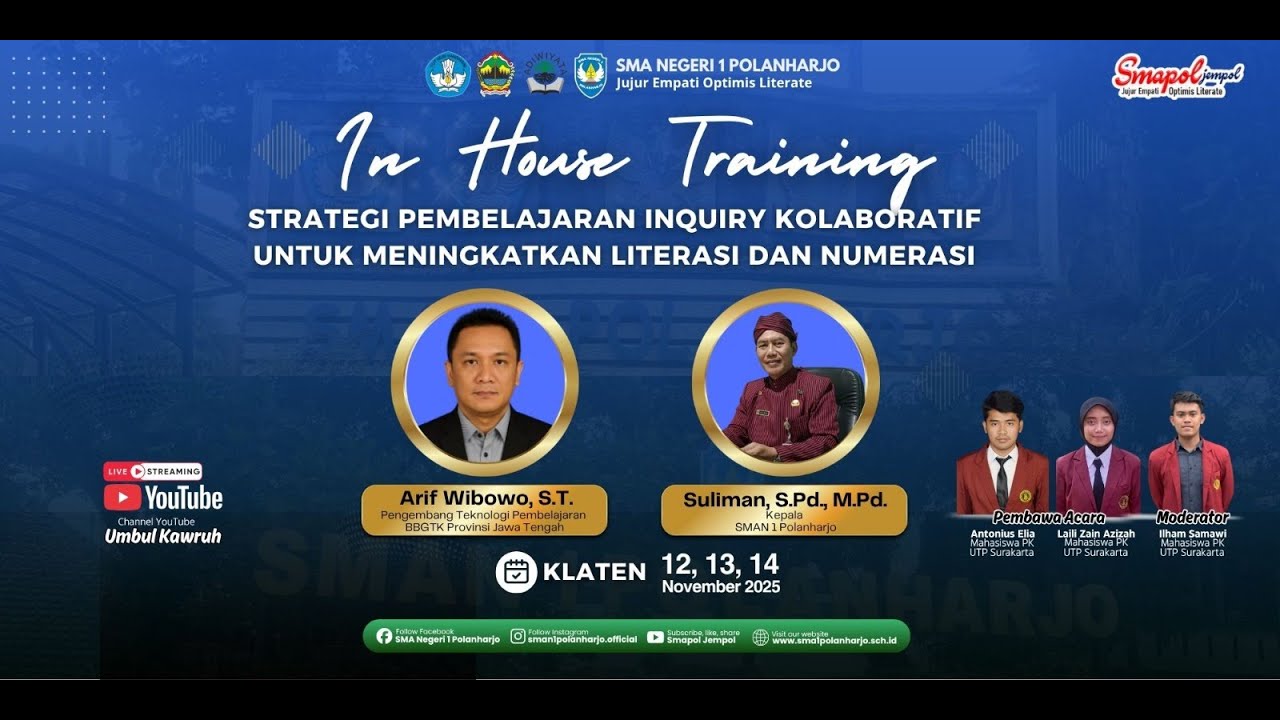 IN HOUSE TRAINING STRATEGI PEMBELAJARAN INQUIRY KOLABORATIF UNTUK MENINGKATKAN LITERASI DAN NUMERASI