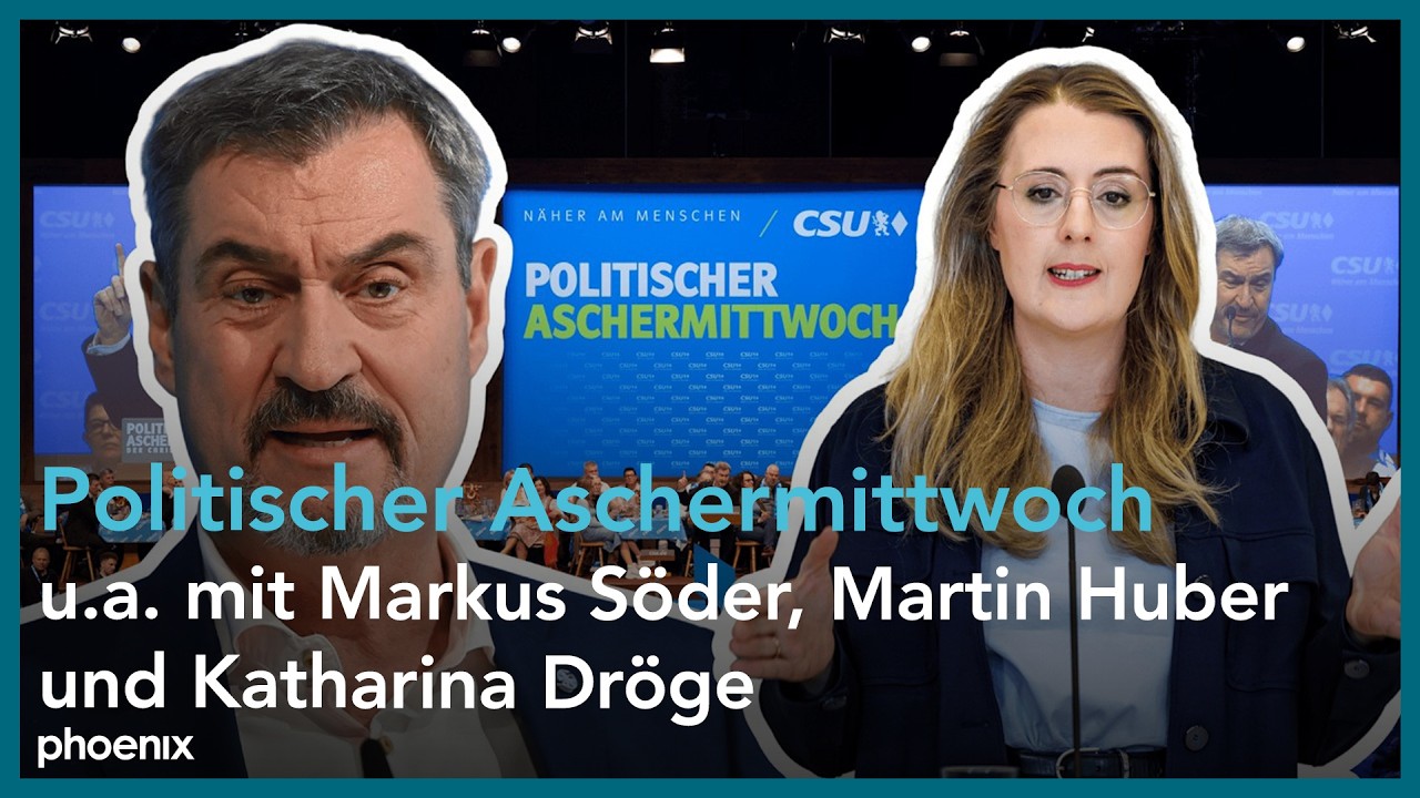 Politischer Aschermittwoch: u.a. mit Markus Söder, Martin Huber und Katharina Dröge