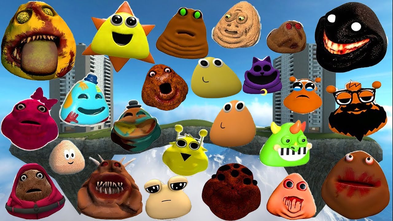 DESTROY ALL NEW 3D POU BOU'S REVENGE FAMILY in TWIN TOWER Garry's Mod