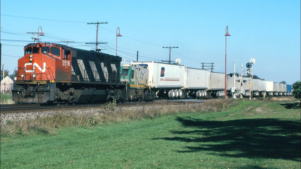 Montreal West Island - Summer & Fall 1996 - AMT F Units, CN and CP MLWs, Amtrak Detours and VIA LRC
