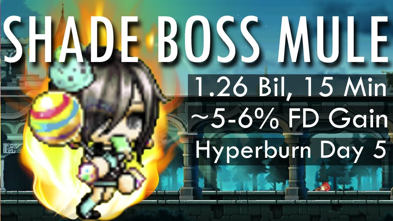 Maplestory Shade Bossing Mule 1.26 BIL in 15 Minutes [Post Ride or Die FD & Boss Crystal Changes]