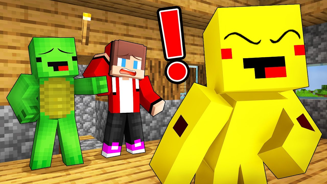 JJ and Mikey vs Evil Banana Kid - Maizen Minecraft Animation