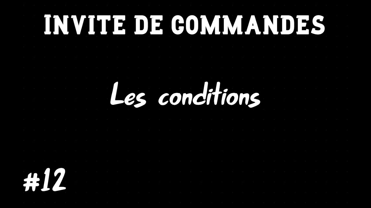 [#12] CMD : Les conditions