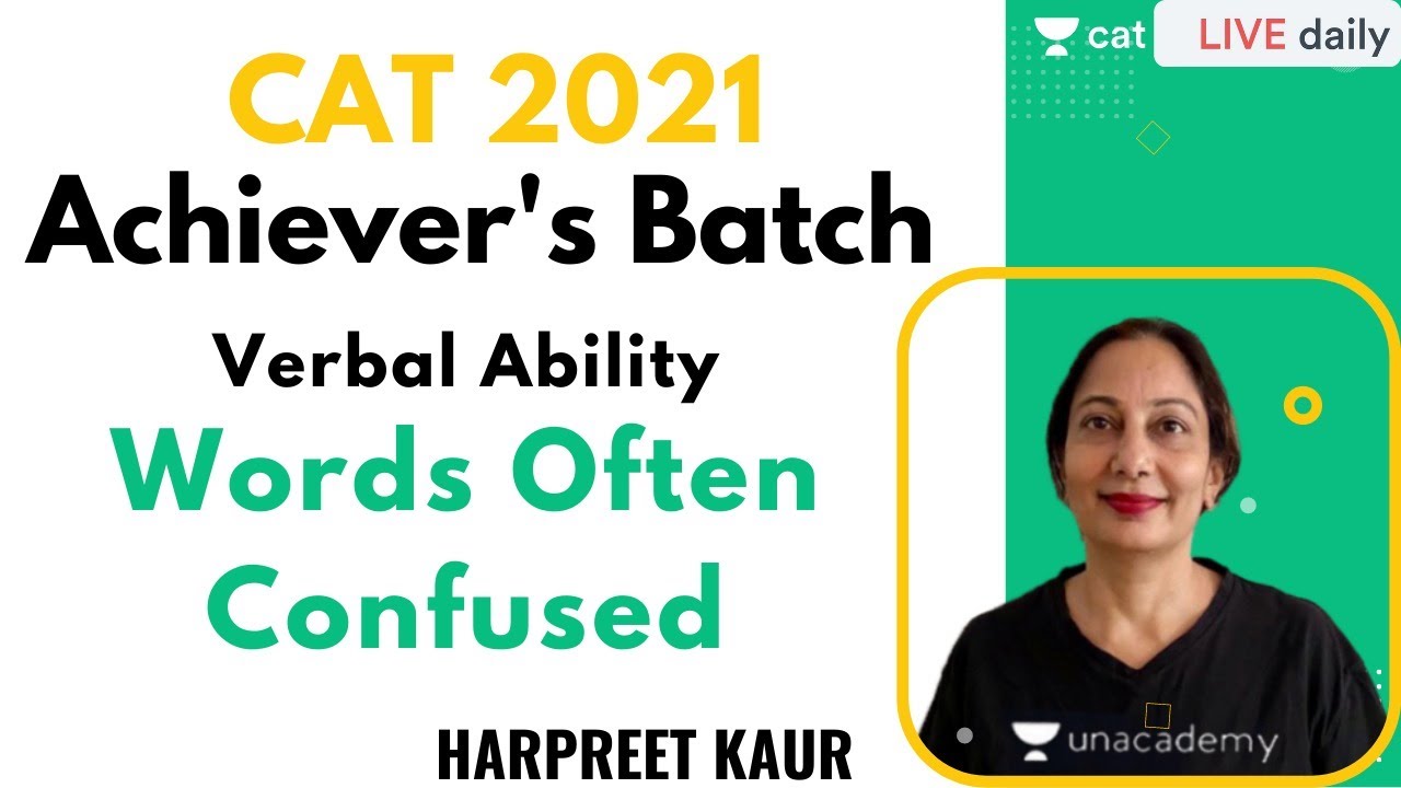 Words Often Confused | VA | CAT 2021 I By Harpreet Kaur
