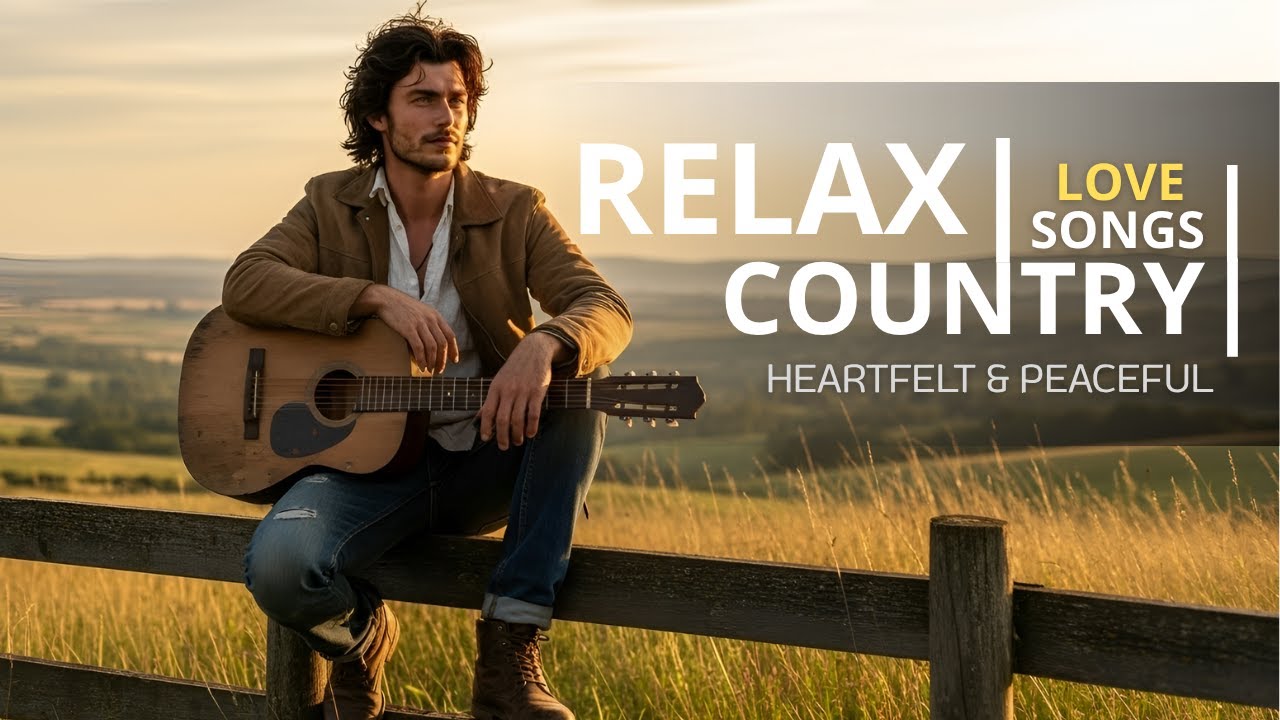 Cozy Meadow Ambiance | Peaceful Country Music for Relaxing, Stress Relief & Calm Evenings