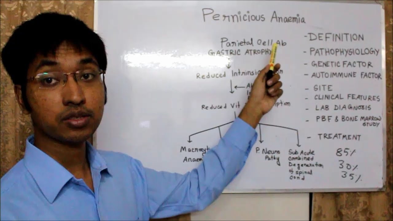 Pernicious Anaemia : Definition, Pathophysiology, Clinical Features, Diagnosis, Treatment (HD)