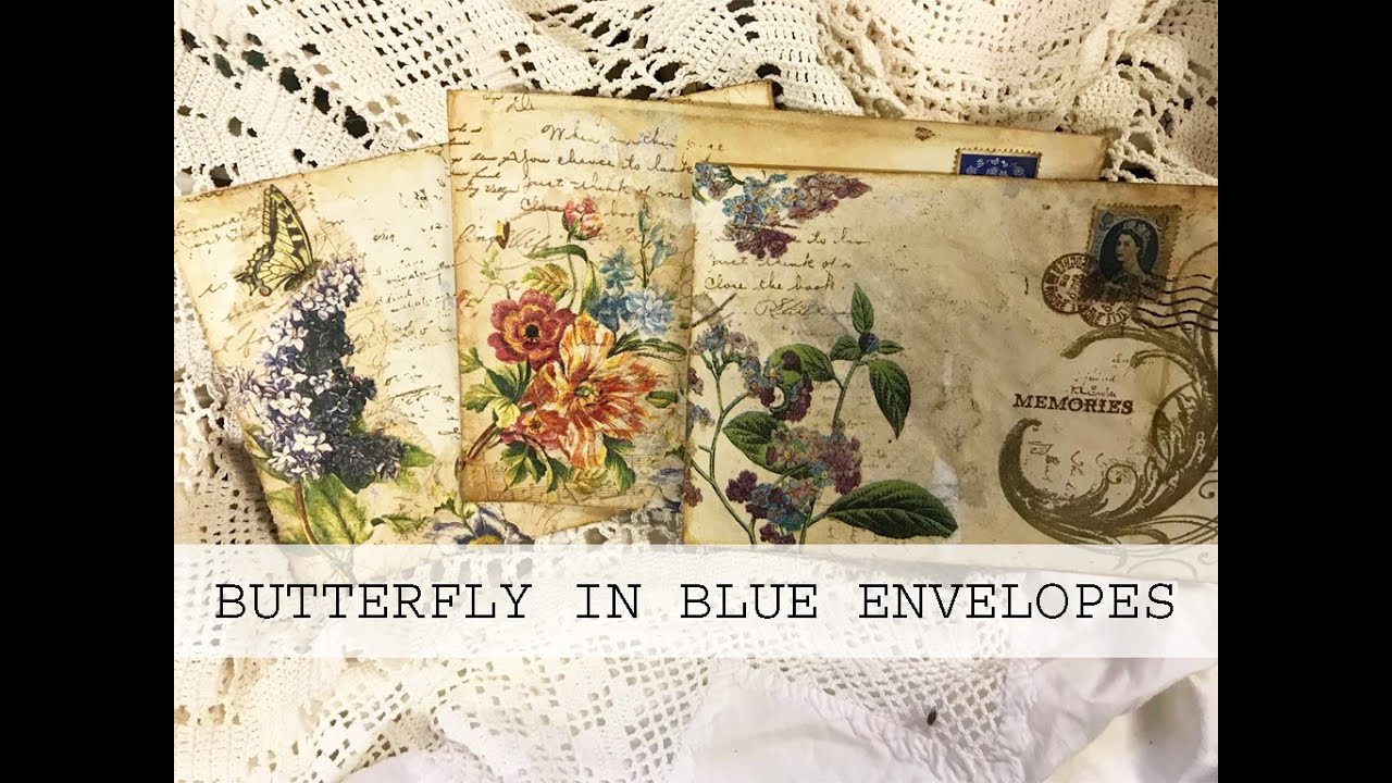 BUTTERFLIES IN BLUE #3 (Envelopes)