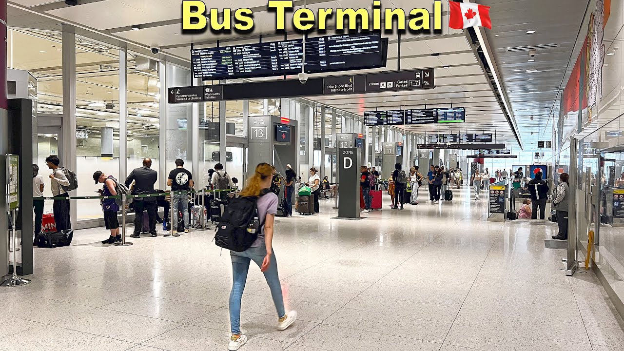 Toronto UNION STATION Bus Terminal walk | GO Bus Terminal | CIBC Square