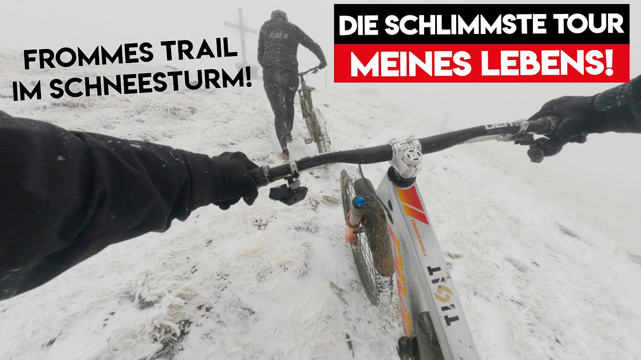 DIE SCHLIMMSTE TOUR MEINES LEBENS! Der Frommes Trail im Schneesturm! Bikepark Serfaus Fiss Ladis