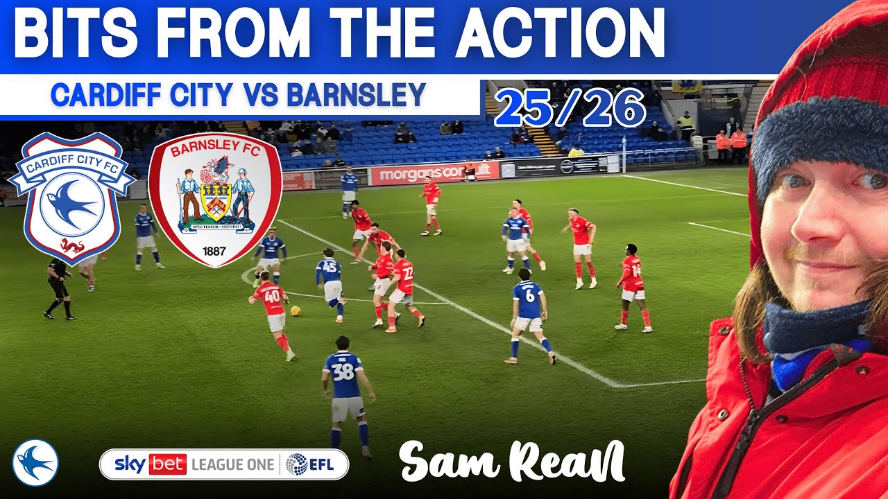 CARDIFF CITY 4-0 BARNSLEY (BITS FROM THE ACTION 2025/26) - LEAGUE 1